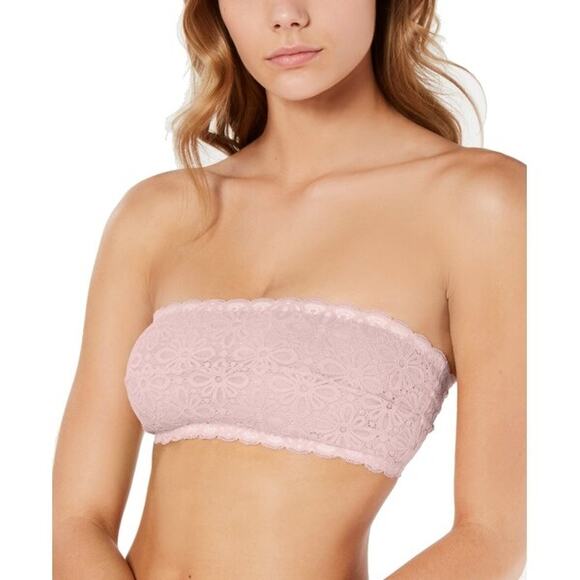 Jenni by Jennifer Moore Lace Bandeau Sexy Sissy Bra Peach Skin Medium NEW - Picture 1 of 3